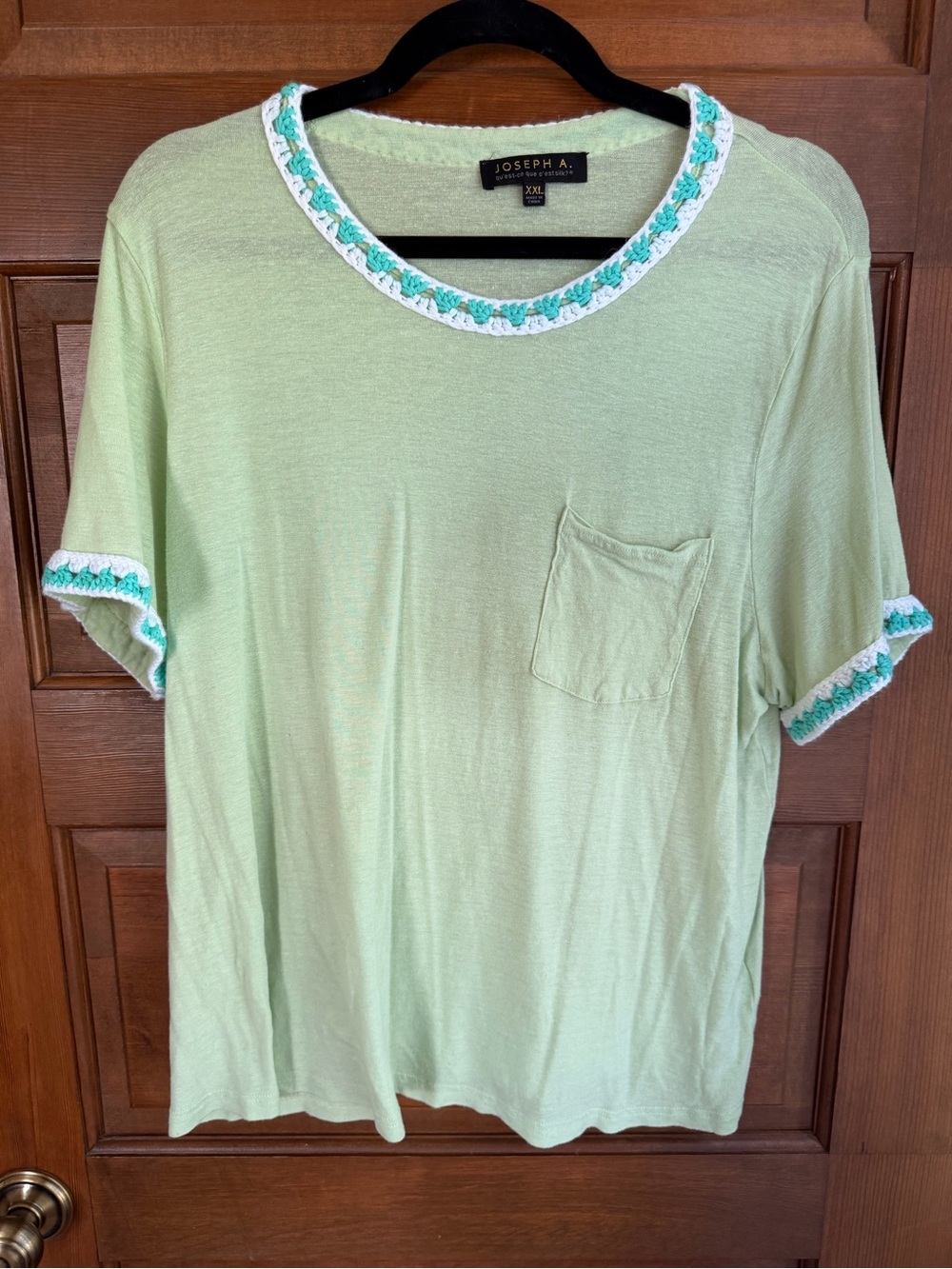 JOSEPH A CROCHET KNIT TEE